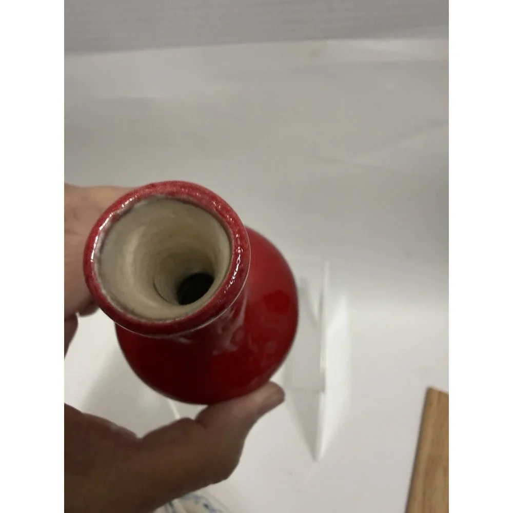 Vintage Haeger USA 382 Bud Vase Haeger Red 5.5